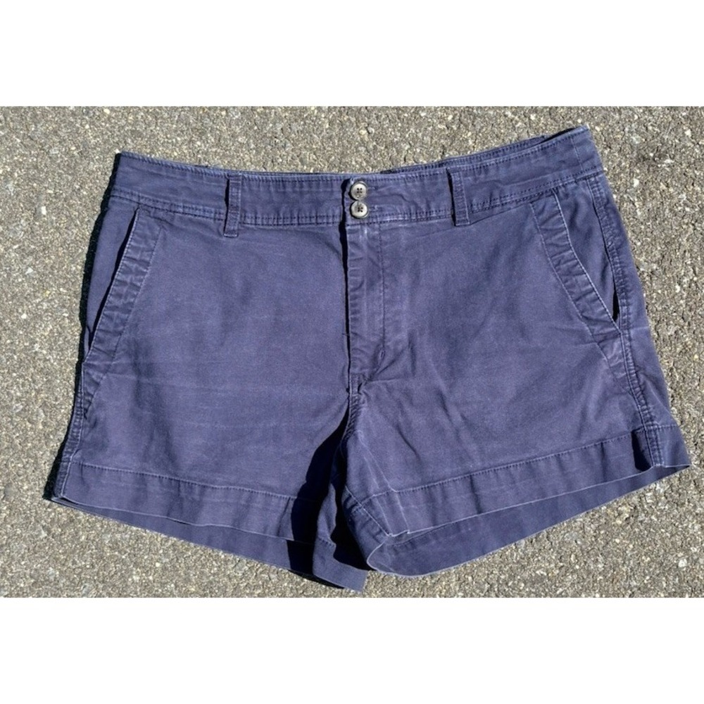 A New Day Navy Blue Stretch Shorts Size 16 Plus Casual Summer Preppy Core